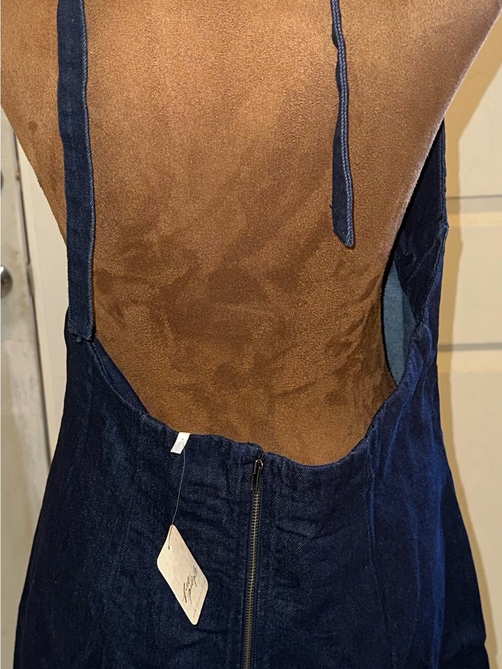 Free People Deep Blue Backless Denim Dress - Picture 5 of 8
